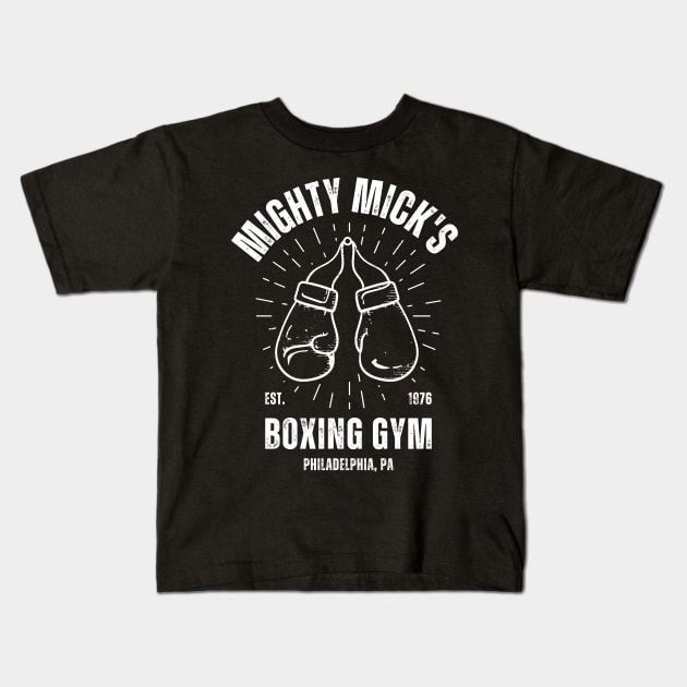 Vintage Mighty Mick's Boxing Gym Philly 70s Kids T-Shirt by Menras